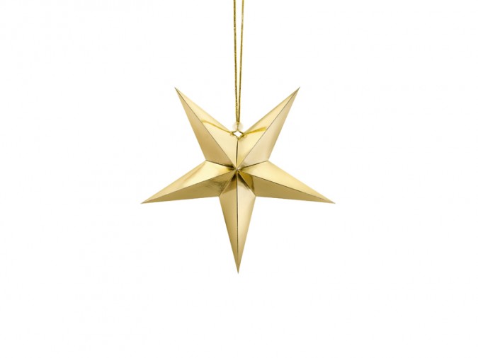 Paper star 30cm gold