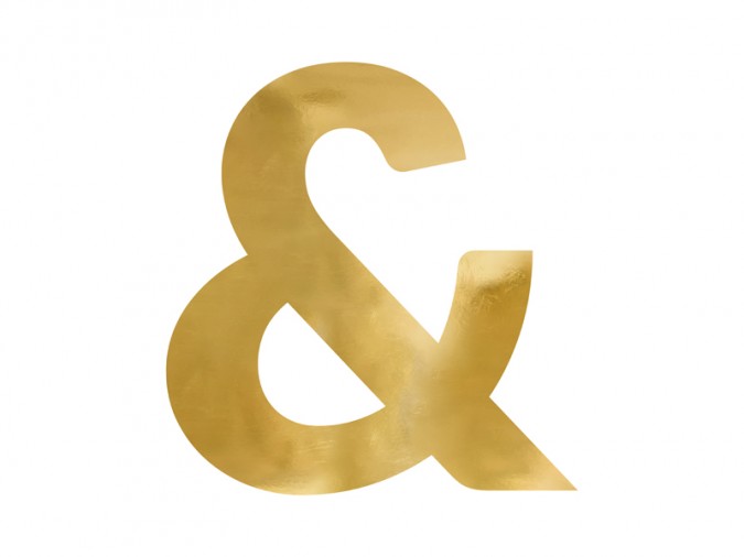 Mirror letter \'\'&\'\' gold 58x61 cm