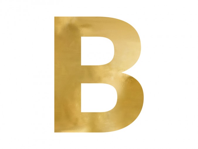 Mirror letter \'\'B\'\' gold 47x60 cm