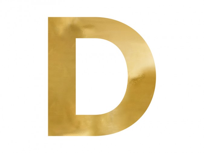 Mirror letter \'\'D\'\' gold 55x60 cm