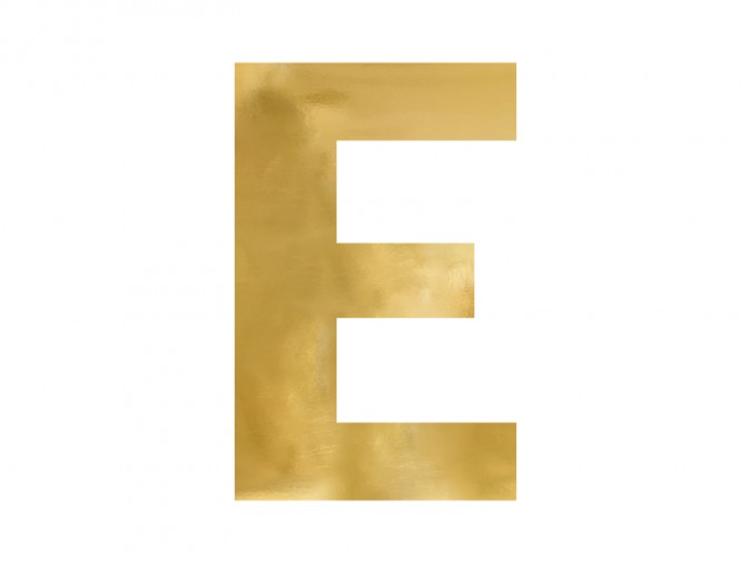 Mirror letter \'\'E\'\' gold 40x60 cm