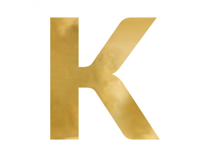 Mirror letter \'\'K\'\' gold 54x60 cm