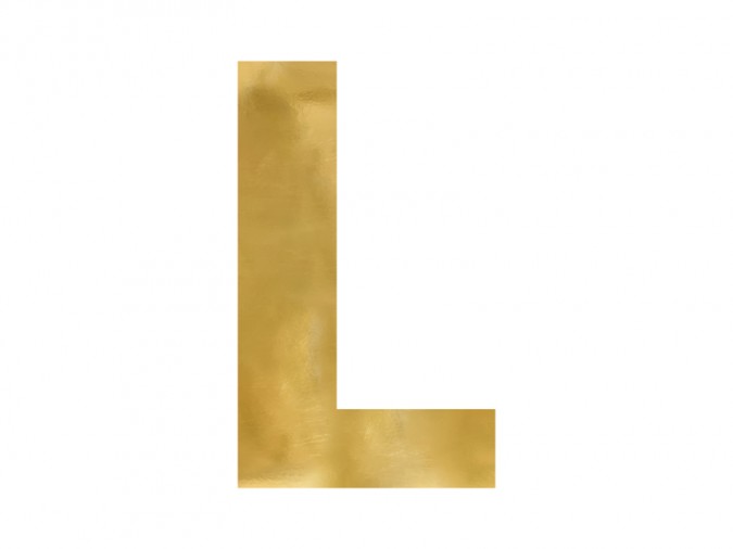 Mirror letter \'\'L\'\' gold 37x60 cm