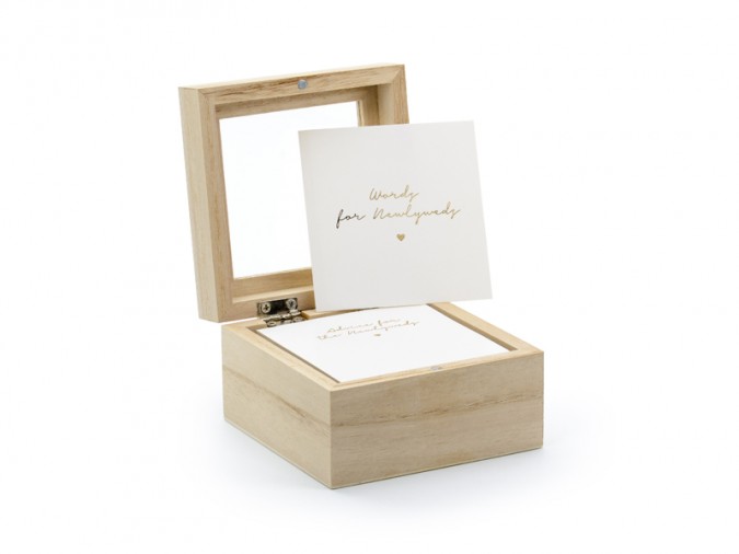 Guest book - wedding advice box 9.5x9.5x6cm English language version