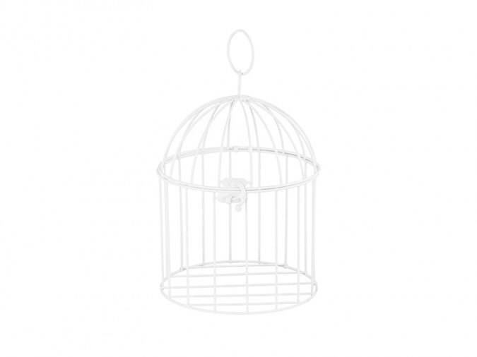 Decorative bird cage 24 cm white