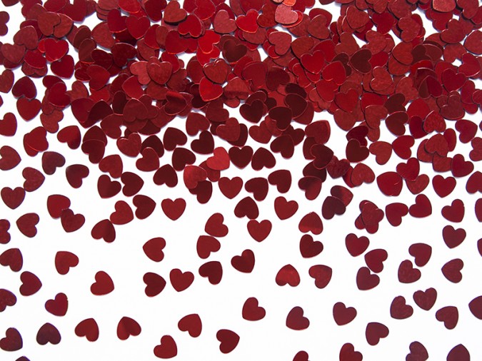 Confetti Hearts red 5mm 30g