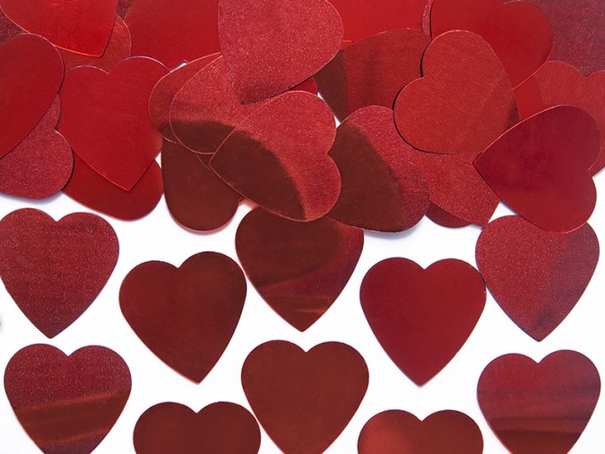 Confetti Hearts red 25mm 10g