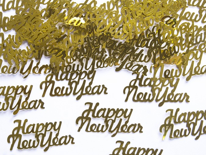 Confetti Happy New Year gold 4 x 2cm 3g