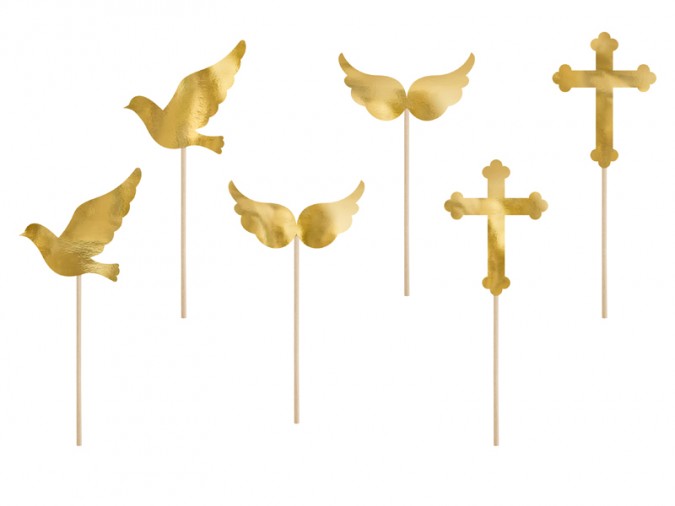 Cupcake toppers First Communion 8.5-11 cm (1 pkt / 6 pc.)