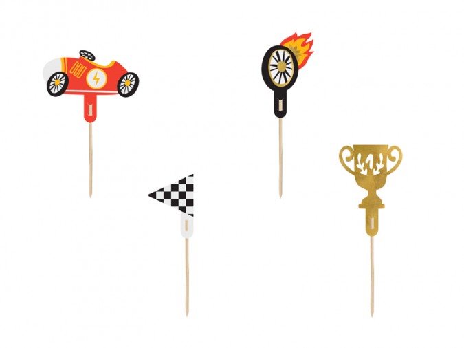 Cupcake toppers - Cars 12 cm (Set 4 bucati)