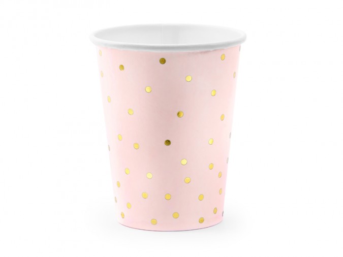 Cups Polka Dots light pink 260 ml (Set 6 bucati)
