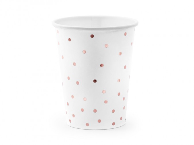 Cups Polka Dots white 260ml (1 pkt / 6 pc.)