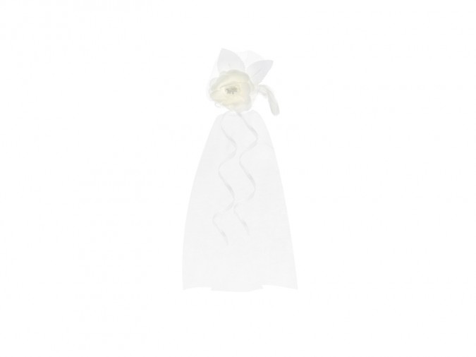 Organza posies white and cream (Set 2 bucati)