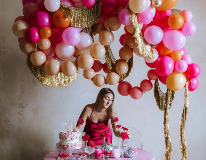 Linking balloons 33 cm light pink (Set 20 bucati)