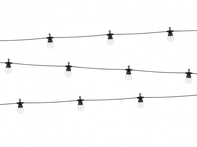 LED Festoon lights black 5m doesn\'t contain UK plug