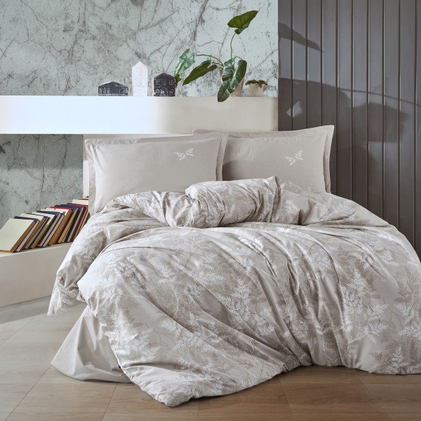 Lenjerie de pat ranforce Clasy king size (NATUR V2) [1]