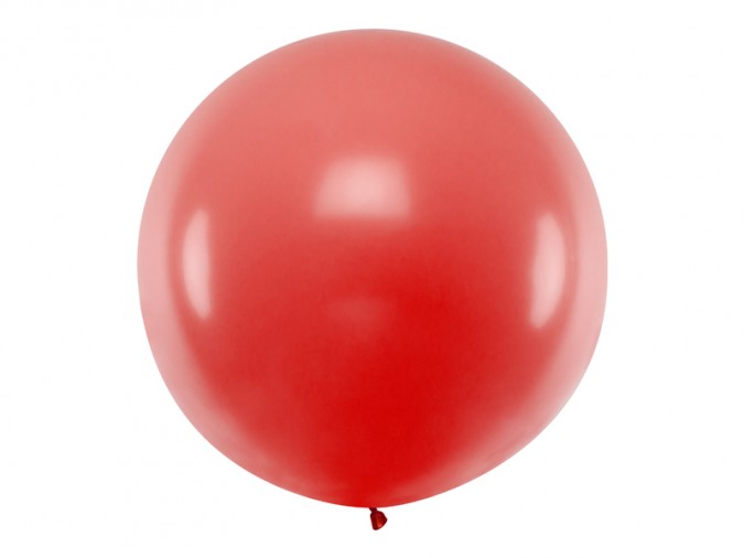 Round Balloon 1m Pastel Red