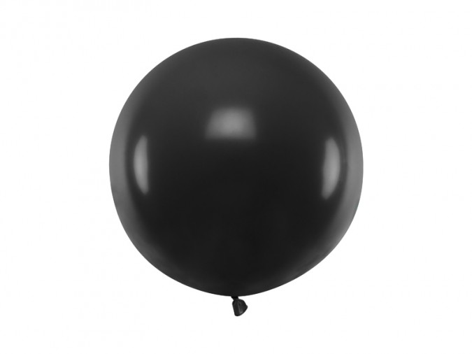 Round balloon 60 cm Pastel Black