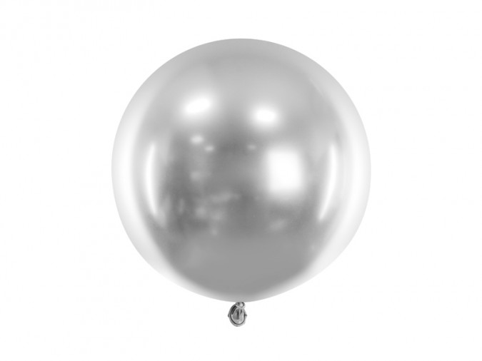 Round Glossy Balloon 60cm silver