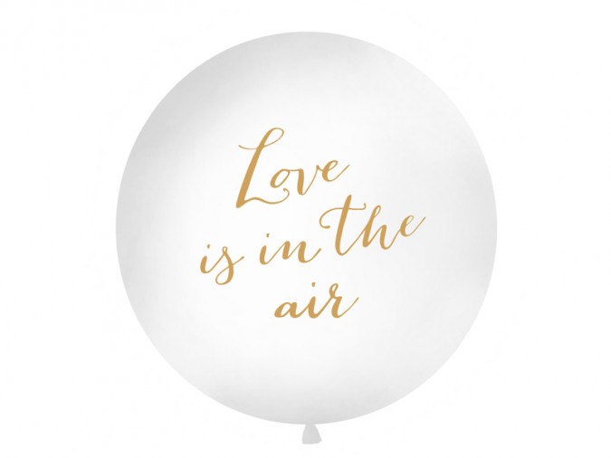 Giant Balloon 1 m Love is in the air white