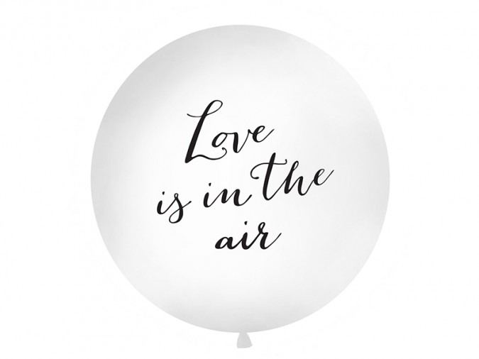 Giant Balloon 1 m Love is in the air white