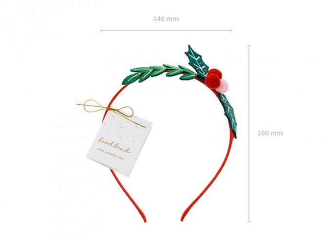 Headband Mistletoe 14.5x17 cm mix