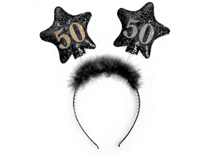 Headband with stars 50 black
