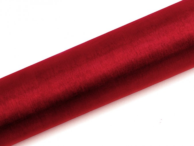 Organza Plain red 0.16 x 9m (1 pc. / 9 lm)