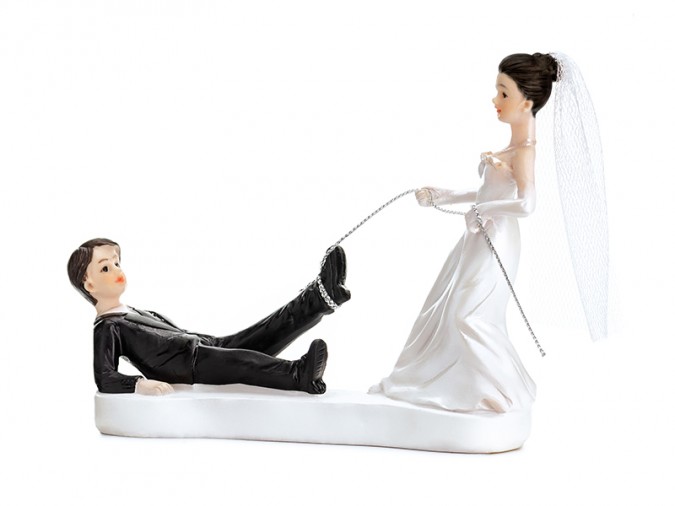 Figurine Newly-weds with a rope 13cm