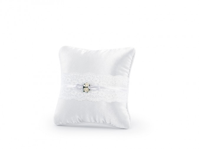 Ring bearer pillow white 16 x 16cm