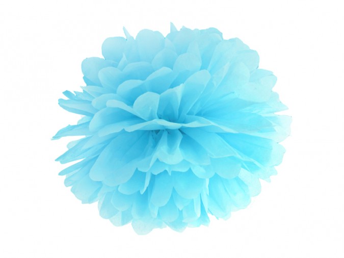 Tissue paper Pompom sky-blue 25cm