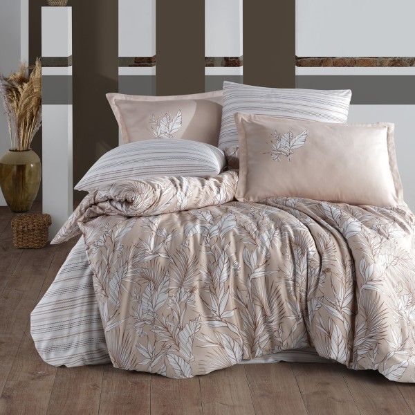 Lenjerie de pat matrimonial, 4 piese, Bumbac 100% Satin Deluxe PALMIRA [1]