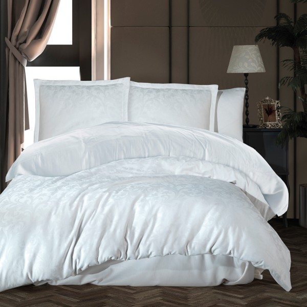 Lenjerie pat matrimonial, 6 piese, Bumbac 100% Jacquard, Ralex Pucioasa PAYAVA V1 [1]