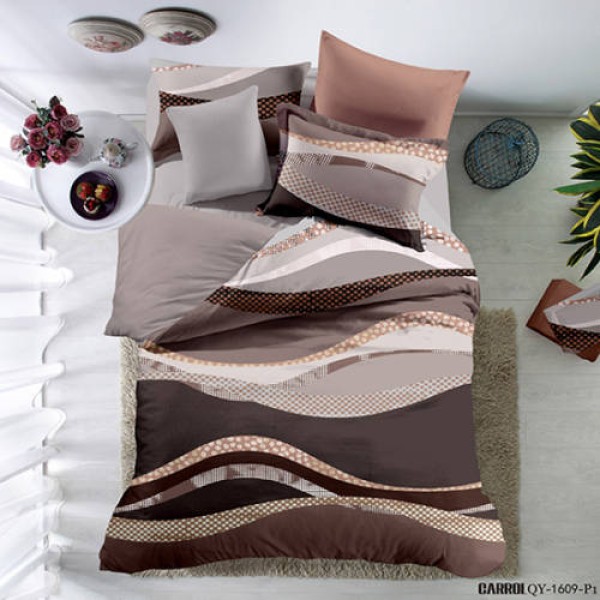 Lenjerie pat dublu, 4 piese, Bumbac 100% Poplin [1]