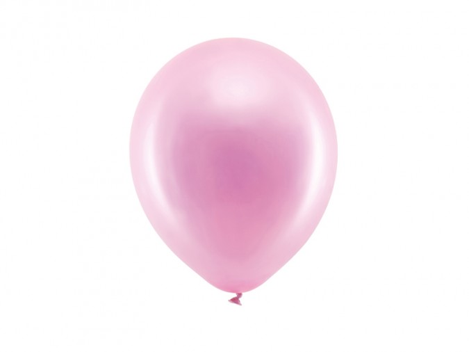 Rainbow Balloons 23cm metallic pink (1 pkt / 100 pc.)