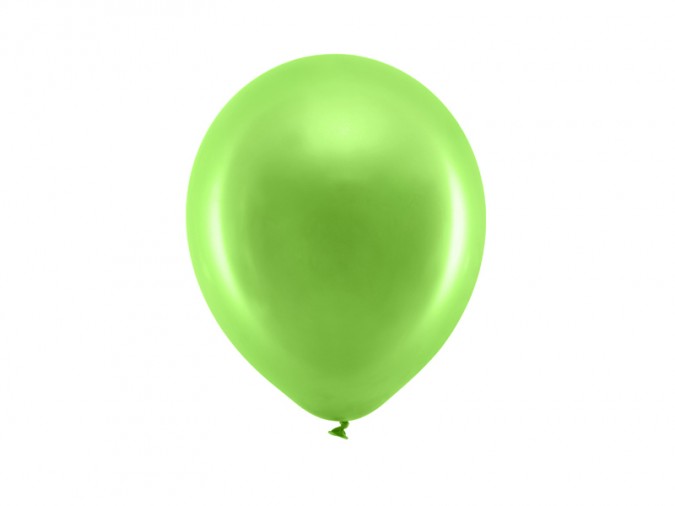 Rainbow Balloons 23cm metallic light green (Set 10 bucati)