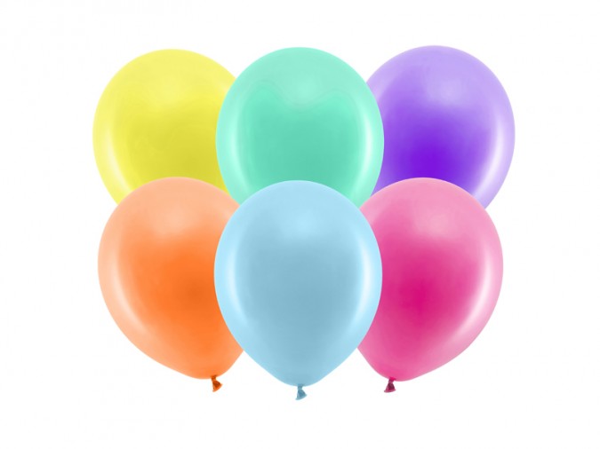 Rainbow Balloons 23cm pastel mix (1 pkt / 100 pc.)