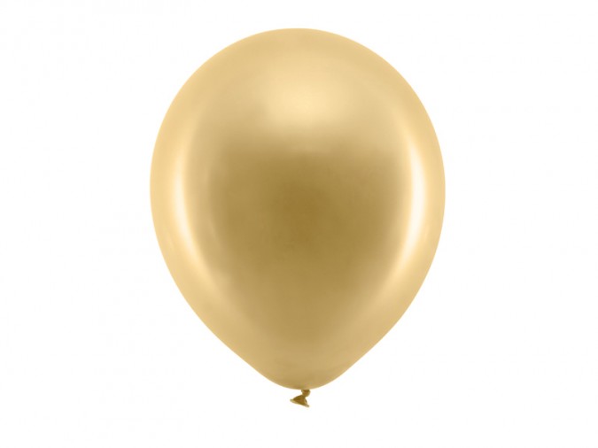 Rainbow Balloons 30cm metallic gold (1 pkt / 10 pc.)