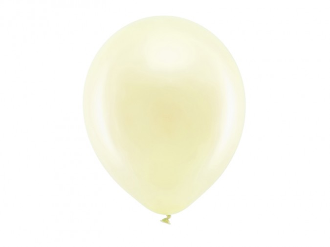 Rainbow Balloons 30cm metallic cream (1 pkt / 10 pc.)