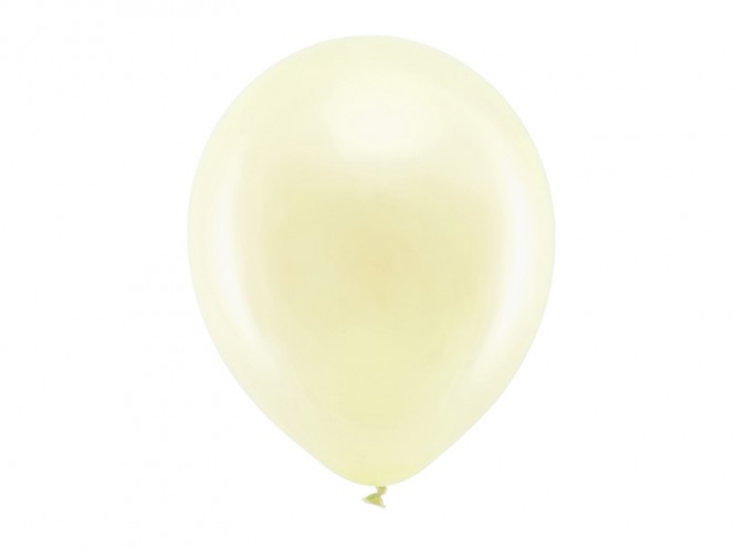 Rainbow Balloons 30cm metallic cream (Set 100 bucati)