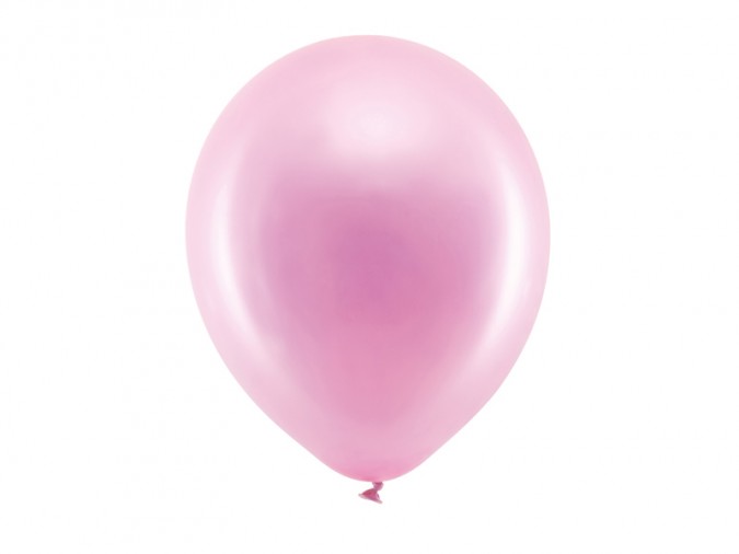 Rainbow Balloons 30cm metallic pink (Set 10 bucati)