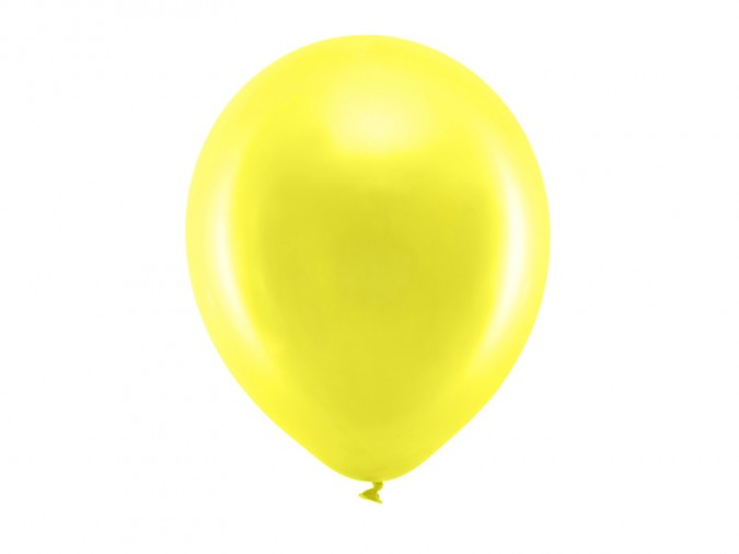 Rainbow Balloons 30cm metallic yellow (1 pkt / 10 pc.)