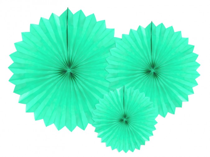 Tissue fan light mint 20-40cm (Set 3 bucati)