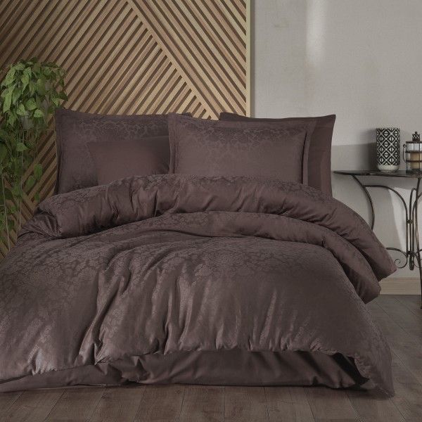Lenjerie pat matrimonial, 6 piese, Bumbac 100% Jacquard, Ralex Pucioasa ROYALISA V1 [1]