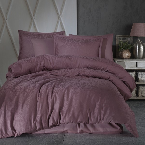 Lenjerie pat matrimonial, 6 piese, Bumbac 100% Jacquard, Ralex Pucioasa ROYALISA V2 [1]