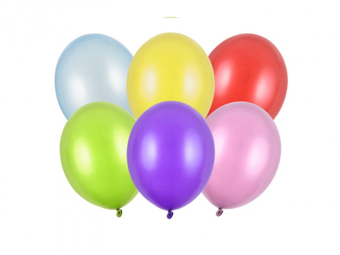 Strong Balloons 23cm Metallic Mix (Set 100 bucati)