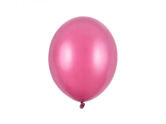 Strong Balloons 27cm Metallic Hot Pink (Set 10 bucati)