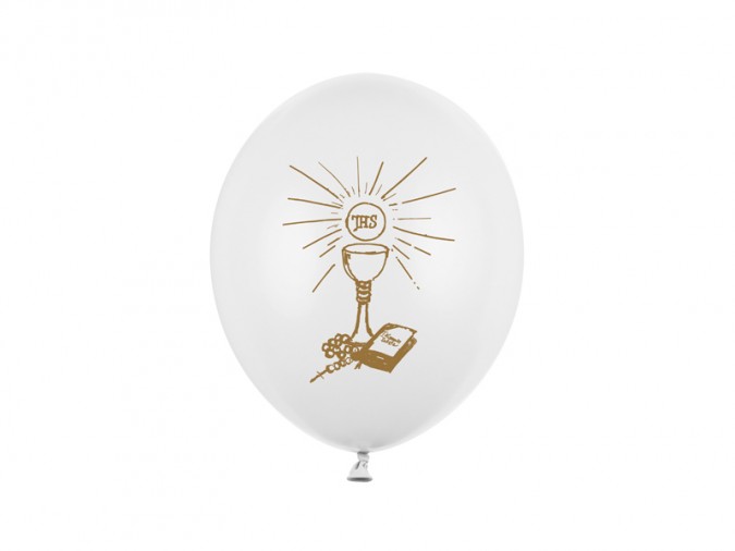 Balloons 27cm Holy Communion Pastel Pure White (Set 6 bucati)