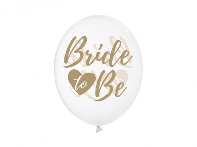 Balloons 30cm Bride to be Crystal Clear (Set 6 bucati)