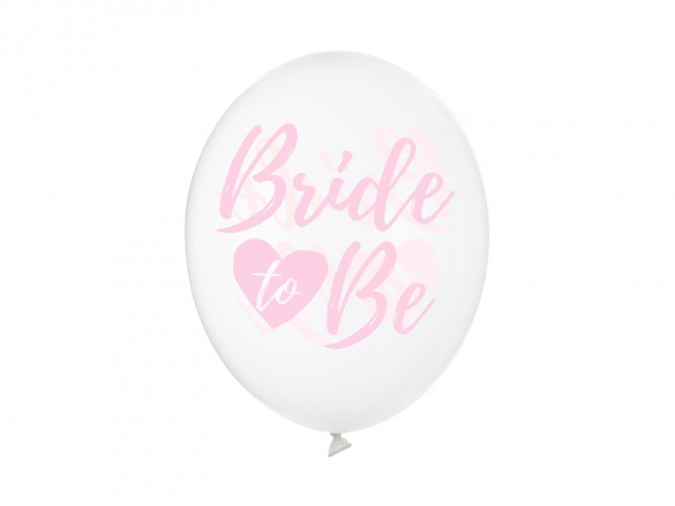 Balloons 30cm Bride to be Crystal Clear (Set 6 bucati)